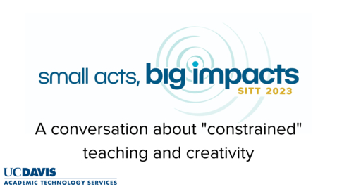 Thumbnail for A Conversation about &quot;Constrained&quot; Teaching and Creativity with James Housefield: A SITT 2023 Interview with Dr. Andy Jones