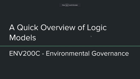 Thumbnail for entry env200c - logic models for policy analysis