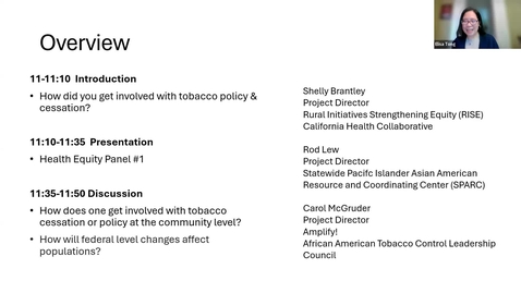 Thumbnail for SPH298 SQ 2025 Week4 - Tobacco &amp; Health Equity Statewide Coordinating Centers: Rural, African American, Asian American Pacific Islander Communities