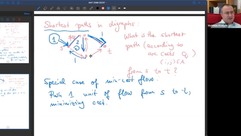 Thumbnail for entry 2021-10-20: Network flows, shortest paths, dynamic programming