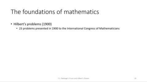 Thumbnail for ECS 220 6a:7.1 axiomatic foundation of mathematics