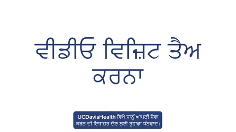 Thumbnail for Scheduling a Video Visit — Punjabi