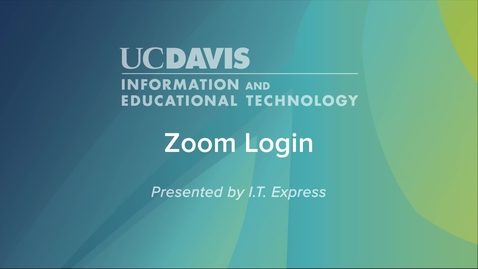 Thumbnail for How Do I Login into Campus Zoom