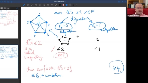 Thumbnail for entry 2021-10-15: Lifting valid inequalities