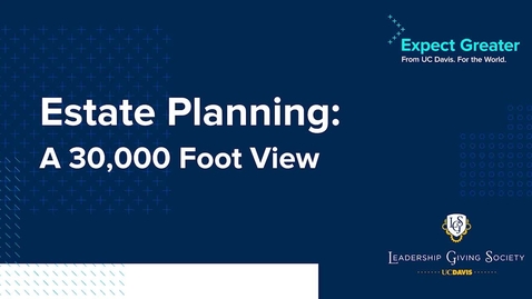 Thumbnail for A 30,000 Foot View of Estate Planning