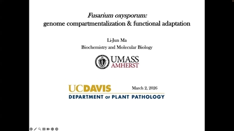 Thumbnail for Dr Li-Jun Ma - Fusarium oxysporum: genome compartmentalization &amp; functional adaptation
