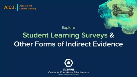 Thumbnail for entry Explore: Student Learning Surveys