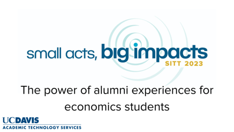 Thumbnail for entry A conversation about the power of alumni experiences for economics students with Janine Wilson: A SITT 2023 Interview with Dr. Andy Jones