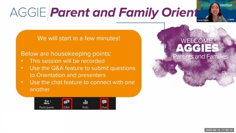 Thumbnail for Aggie Parent and Family Orientation: Session Three