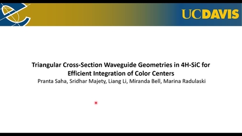 Thumbnail for entry Triangular Cross-section Waveguide Geometries in 4H-SiC for Efficient Integration of Color Centers