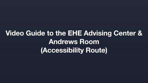 Thumbnail for Video Quide (accessibility route)
