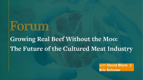 Thumbnail for entry Forum: Growing Real Beef Without the Moo