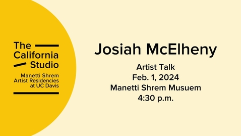 Thumbnail for Josiah McElheny | Artist Talk