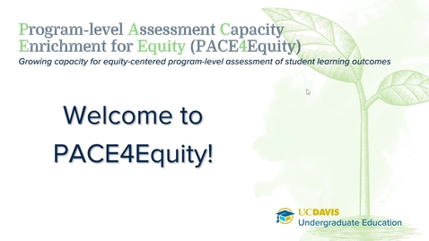 Thumbnail for Program Overview Part 1: What is PACE4Equity