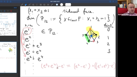 Thumbnail for entry 2021-10-13: Stable set: Polyhedral combinatorics