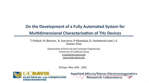 Thumbnail for On the Development of a Fully Automated System for the Multidimensional Characterization of THz devices