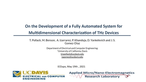 Thumbnail for entry On the Development of a Fully Automated System for the Multidimensional Characterization of THz devices