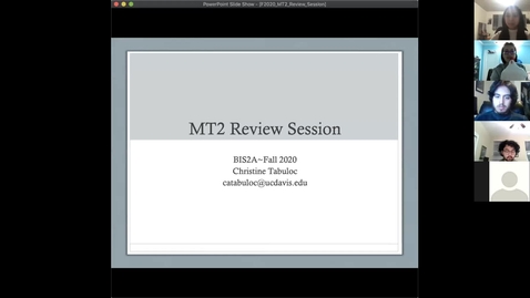 Thumbnail for Christine's MT2 review session