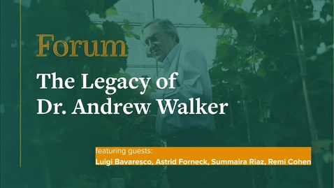 Thumbnail for entry The Legacy of Dr. Andrew Walker
