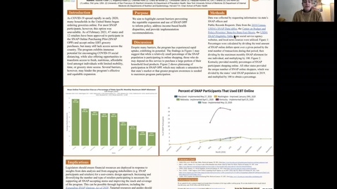Thumbnail for UFWH 2021 - Angelina_Polselli _Understanding Nationwide Uptake_ An Analysis of SNAP Online Purchasing Program