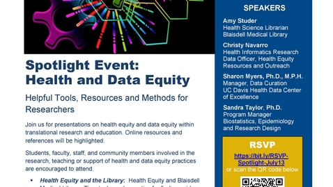 Thumbnail for Spotlight Event: Health and Data Equity - July 13, 2022