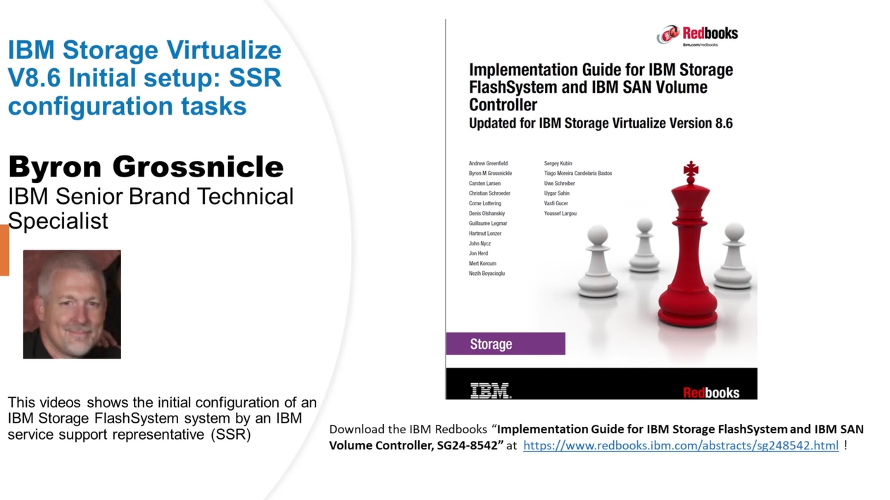 IBM Storage Virtualize V8.6 Initial Setup: SSR configuration tasks