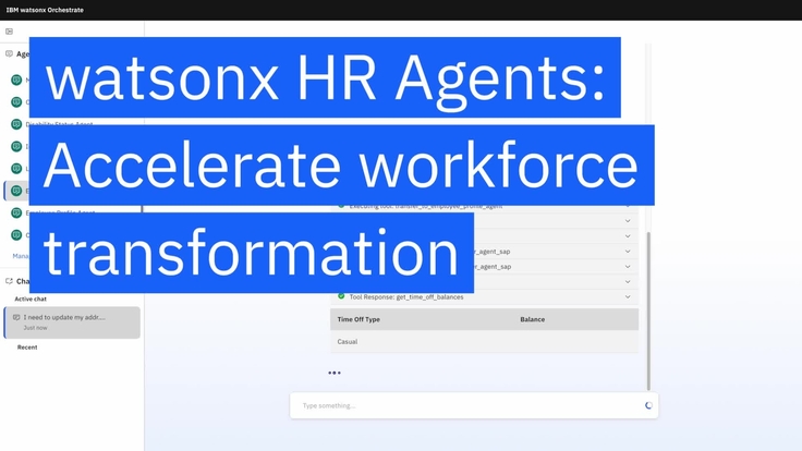 IBM watsonx HR Agents: Accelerate workforce transformation
