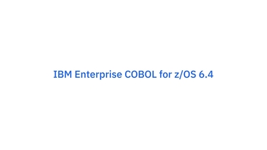 IBM Enterprise COBOL for z/OS