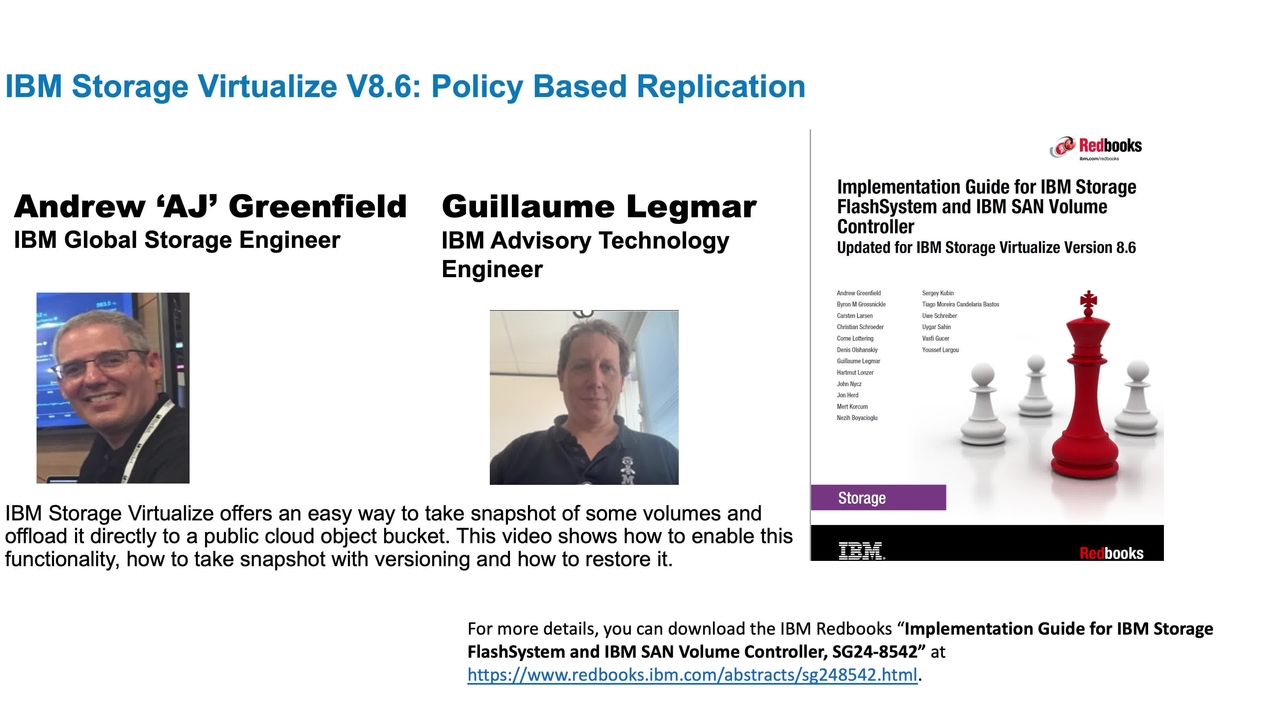IBM Storage Virtualize V8.6: Policy Based Replication