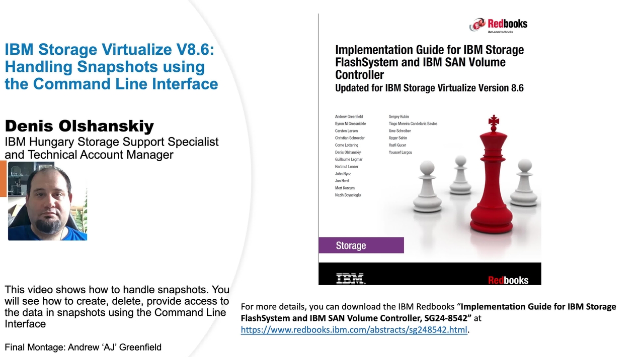 IBM Storage Virtualize V8.6: Handling Snapshots using the Command Line Interface