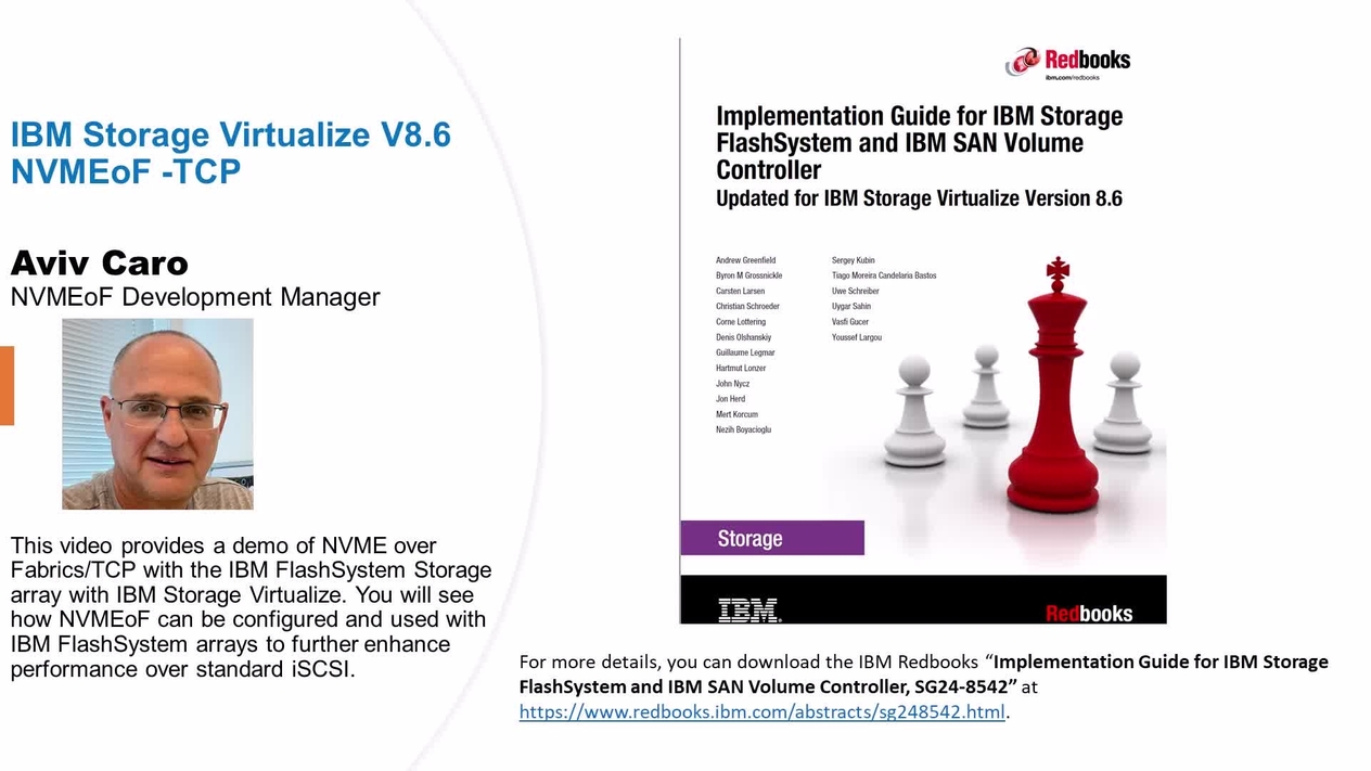 IBM Storage Virtualize V8.6 NVME over Fabrics/TCP configuration
