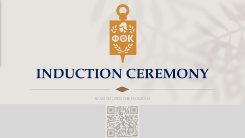Thumbnail for entry PTK Induction Ceremony - November 4, 2022