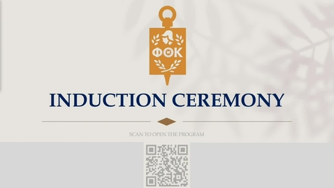 Thumbnail for PTK Induction Ceremony - November 4, 2022