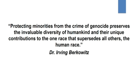 Thumbnail for The Genocide of Jewish Children in the Nazi Holocaust - Dr.  Irving Berkowitz.  1-24-19, 11:30am - 1:00pm @ Duncan Theatre