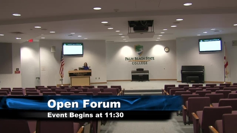 Thumbnail for Palm Beach Gardens Campus Provost/Dean Open Forum - 10/5/18 - 11:30am - 3:30pm