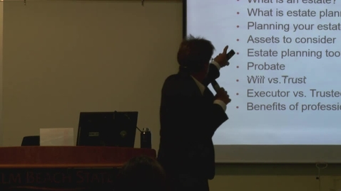 Thumbnail for Benefits Seminar - &quot;Estate planning, Wills and Trusts&quot; 1