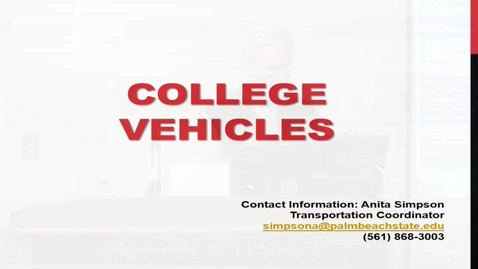 Thumbnail for entry College Vehicles