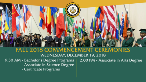 Thumbnail for Fall Commencement 2018