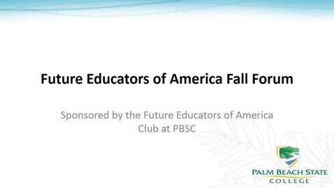 Thumbnail for Future Educators of America Fall Forum