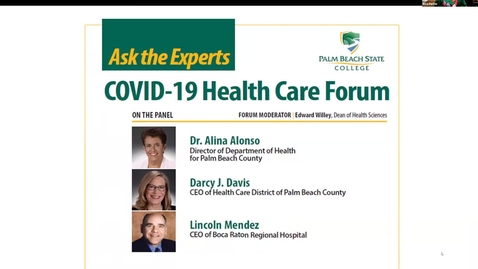 Thumbnail for entry PBSC Covid-19 Healthcare Forum - 04.15.21