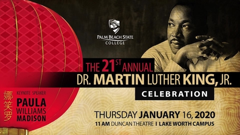 Thumbnail for entry 21st Annual Martin Luther King Celebration -  January 16th 2020