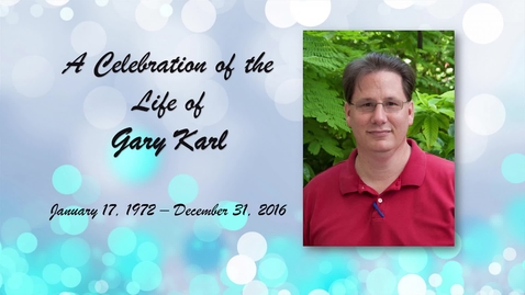 Thumbnail for entry Gary Karl Celebration
