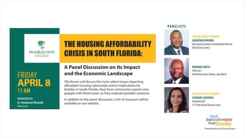 Thumbnail for entry Housing Affordability Crisis Forum - 04.08.22