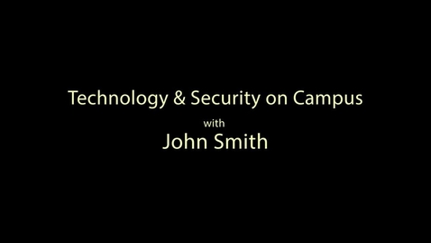 Thumbnail for entry Tech Week - John Smith