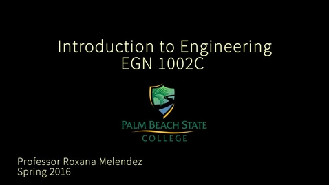 Thumbnail for Introduction to Engineering Spring 2016