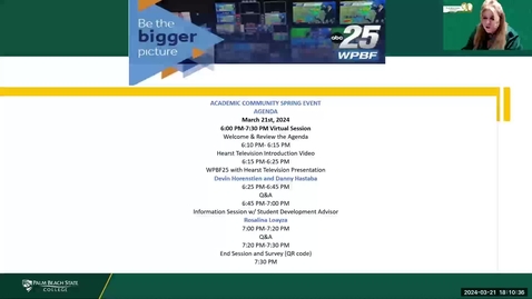 Thumbnail for Academic Spring Community Event ~ Business Side of TV Info Session ~ March 21, 2024.