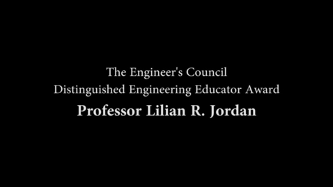 Thumbnail for entry Distinguised Engineering Educator Award