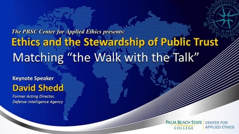 Thumbnail for entry Ethics and the Stewardship of Public Trust