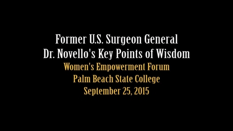 Thumbnail for Dr. Novello's points 