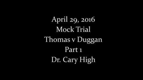 Thumbnail for 4/29/16: Cary High - Mock Trial 1/2